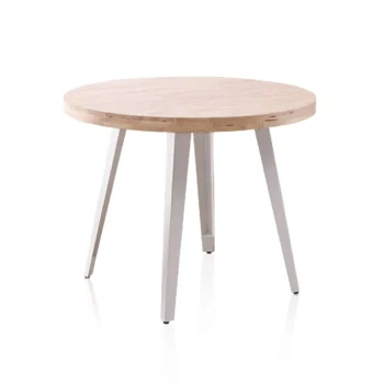 Mesa Redonda Fija Blanco Roble - Berg Estilo Nórdico