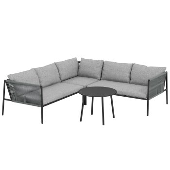 Sofá Esquinero Exterior Gris