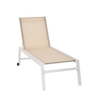 Tumbona Aluminio Beige